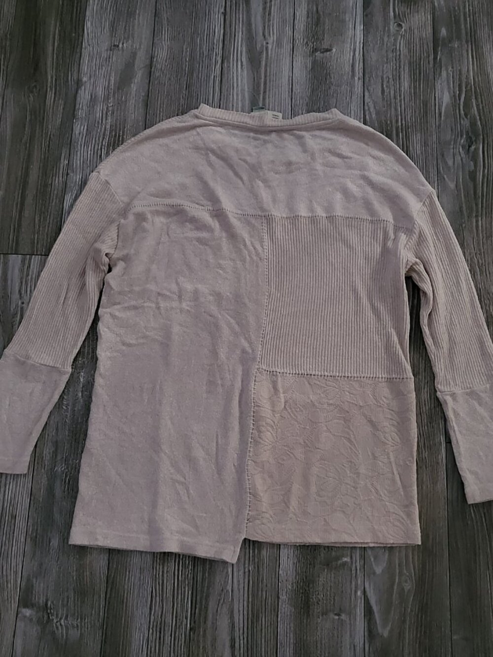 Anthropologie Mixed-Media Patchwork Knit Top - Picture 3 of 10